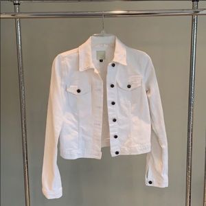 Gently used Joe’s Jeans white cropped denim jacket